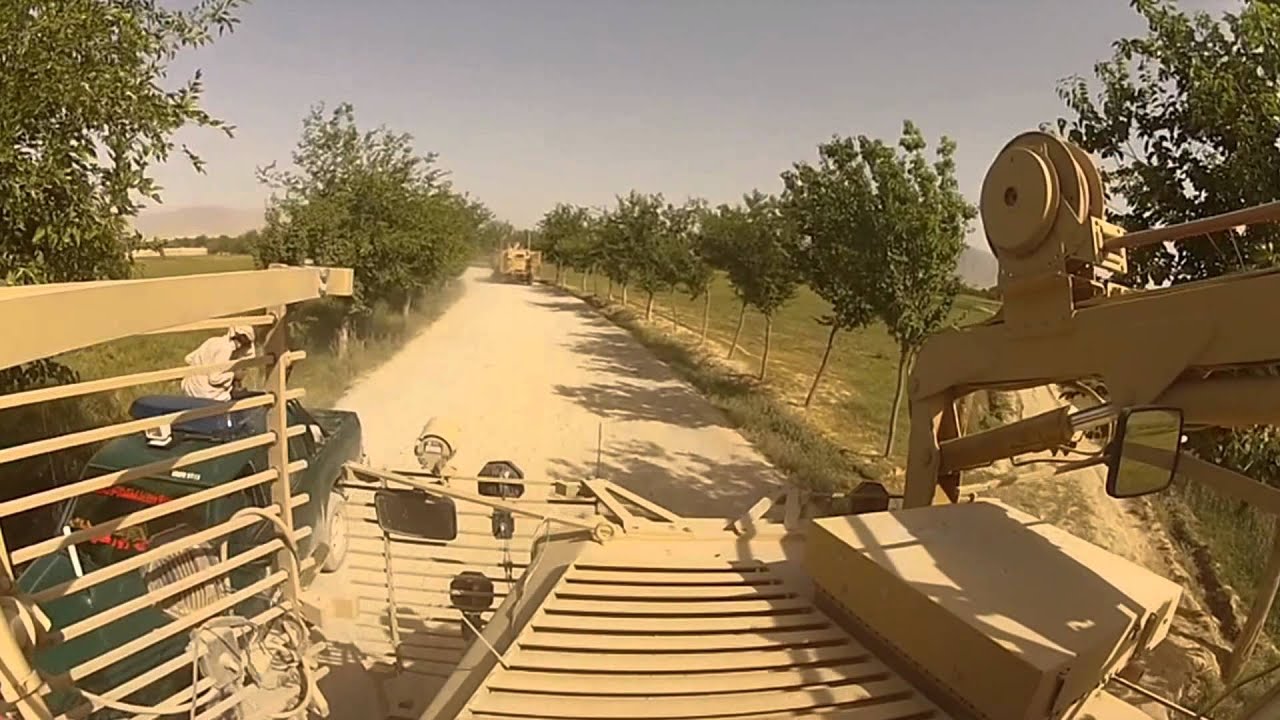 US Army Sappers conduct route clearance with MRAP in Kakarak, Afghanistan