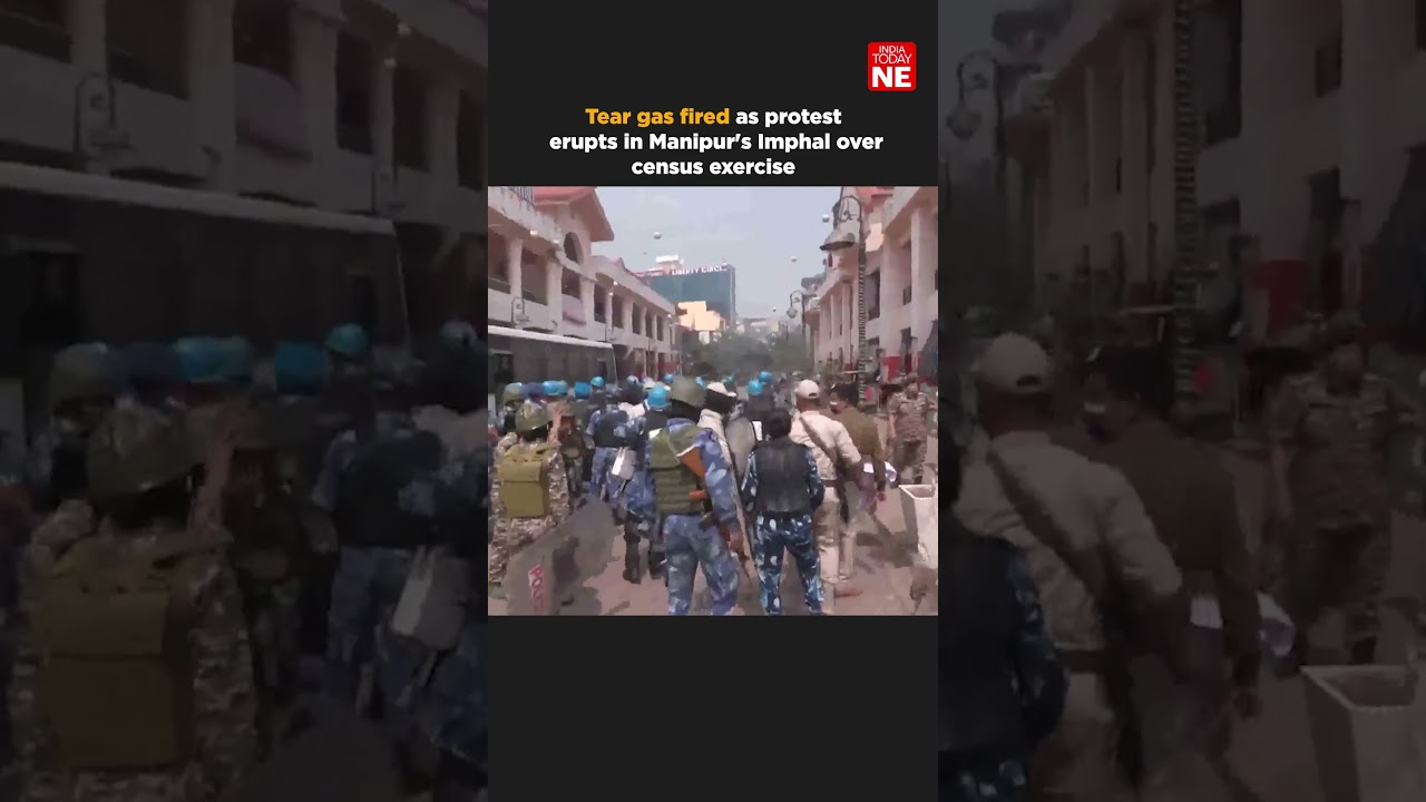 Tear gas fired as protest erupts in Manipur's Imphal over census exercise
