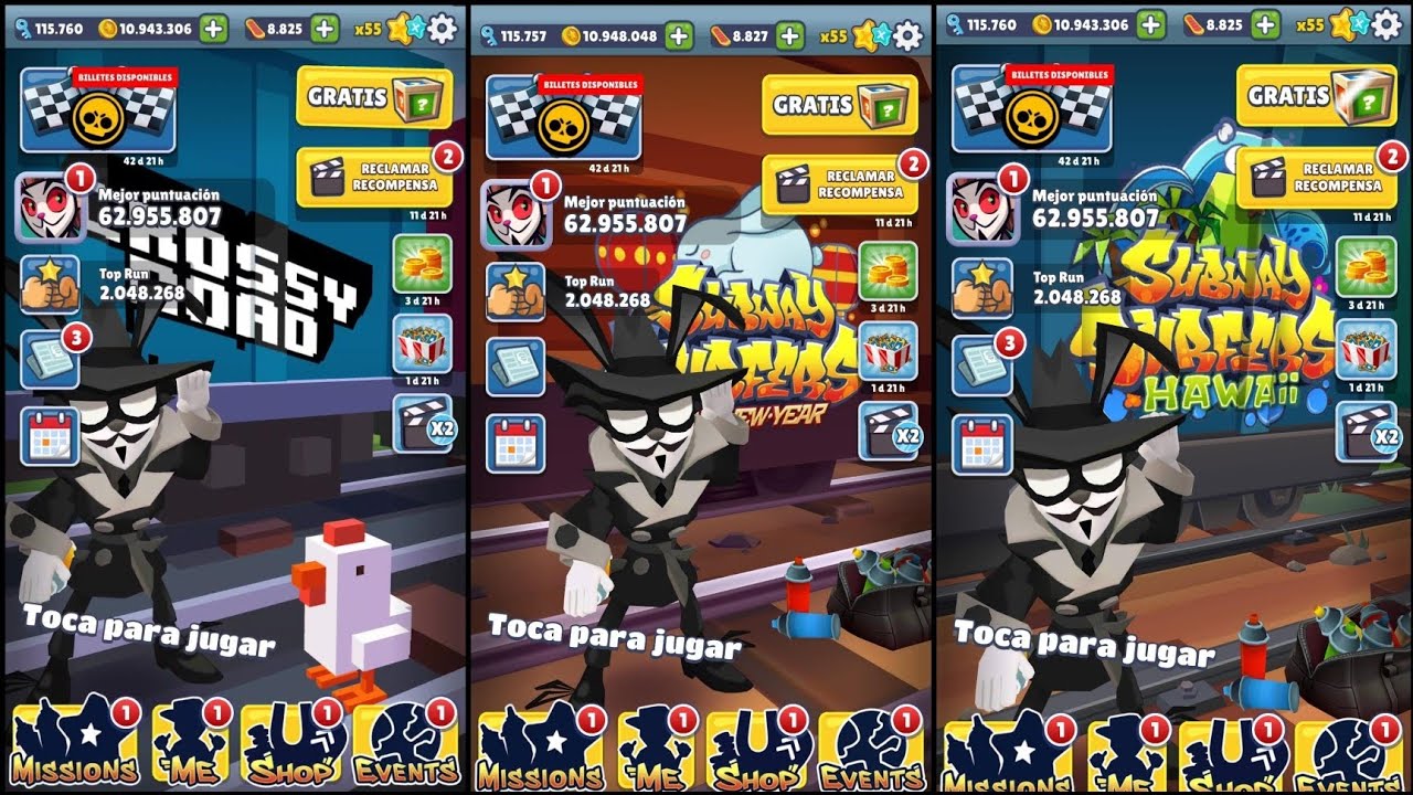 Subway Surfers: Crossy Road vs Hawaii vs Lunar New Year 🌴🐲 Frank Noir Gameplay