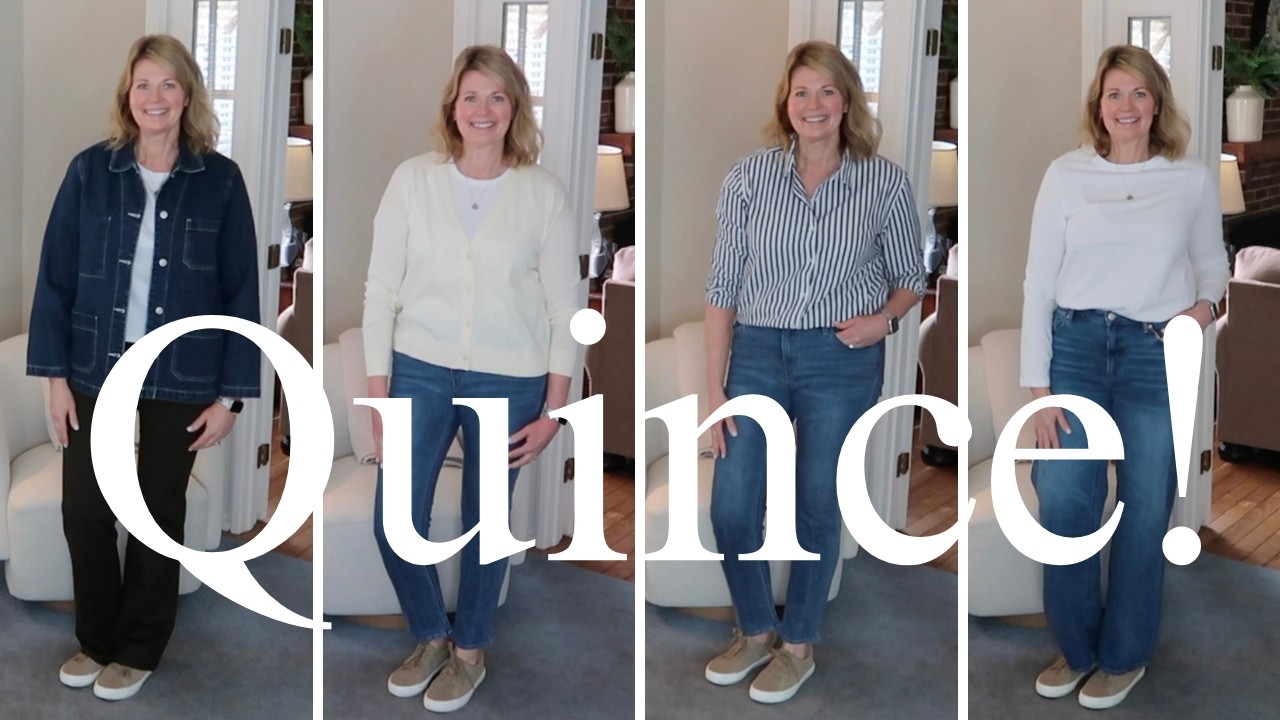 Quince Try-On Haul For Women Over 50 | Denim Sizing & New Spring Pieces!