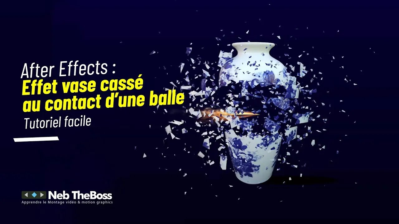 TUTO AFTER EFFECT : Effet balle qui casse un vase #aftereffects