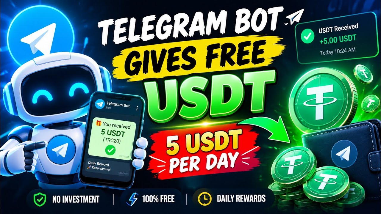 How to Earn FREE USDT Daily Using Telegram Bot 💸