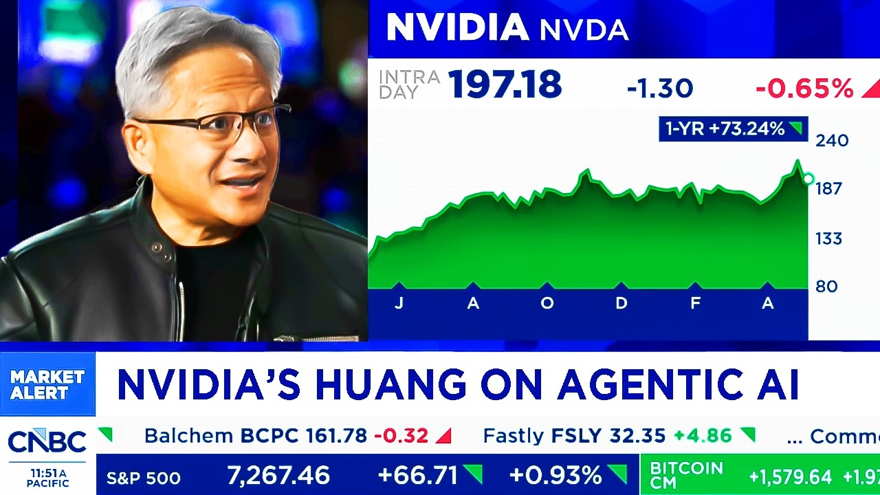 CNBC и Дженсен Хуанг сегодня обсудили акции NVIDIA, агентный ИИ и физический ИИ &mdash; обновление инфо...