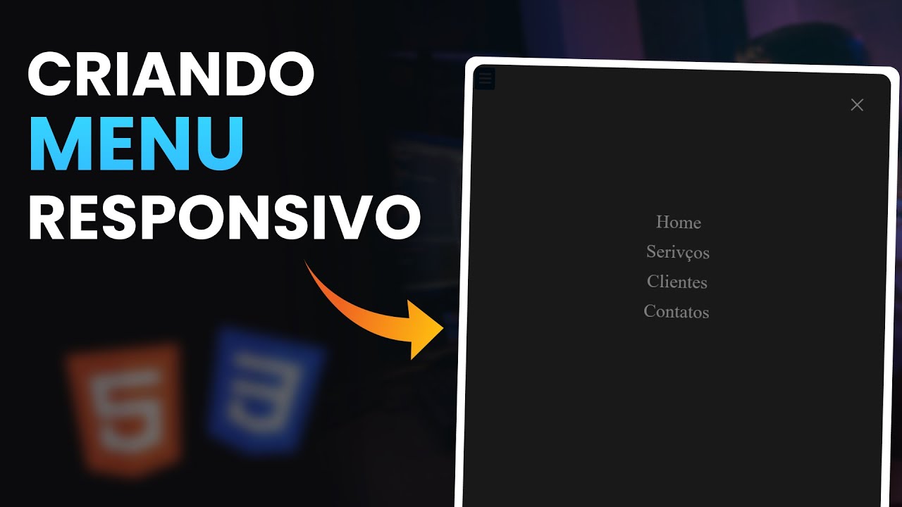 Criando menu responsivo com HTML, CSS e JAVASCRIPT 🔥