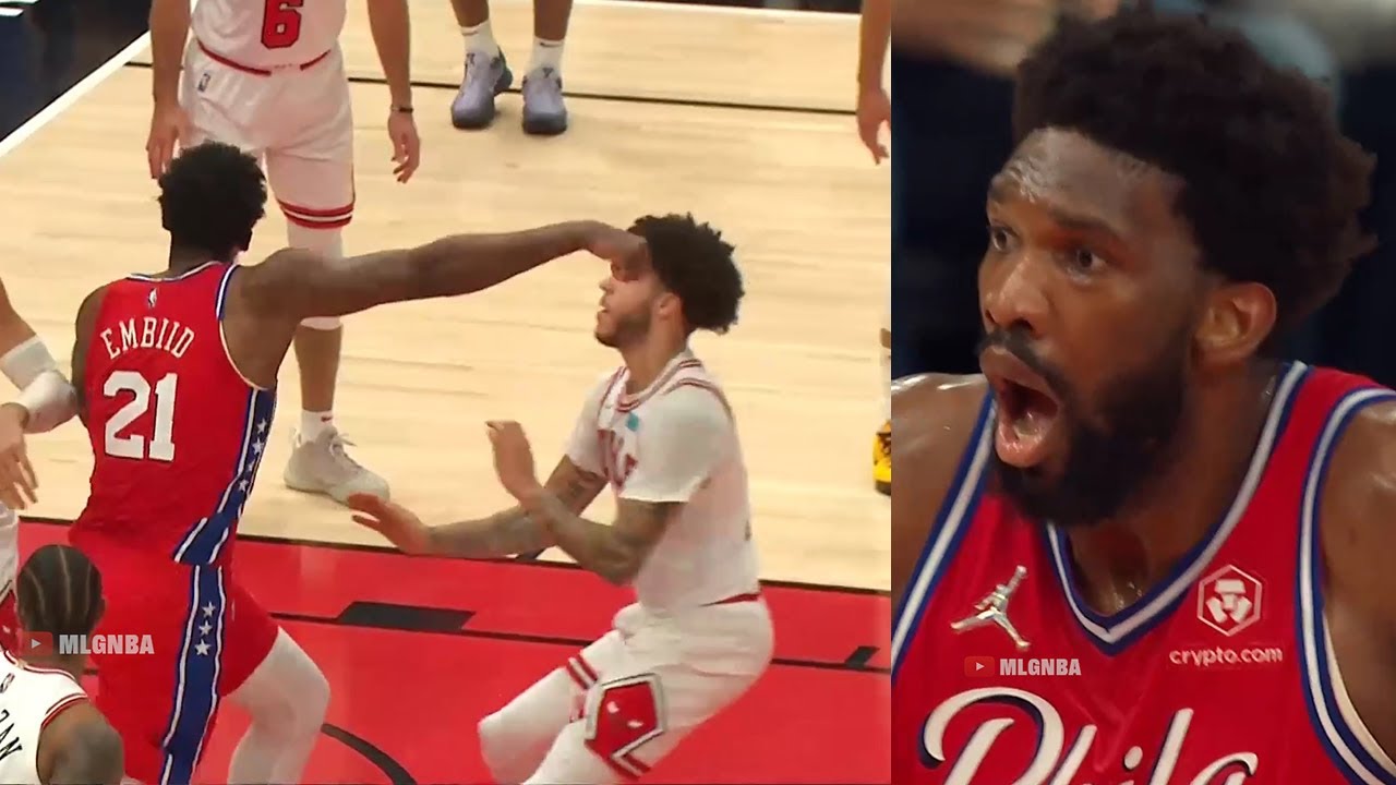 Joel Embiid almost end Lonzo Ball's career😲 Bulls vs 76ers