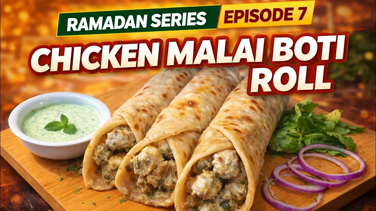 Chicken Malai Boti Roll Soft & Tendar | Sehri Special | Episode 7 | Kids Favourite | Must Try Yummm🤤
