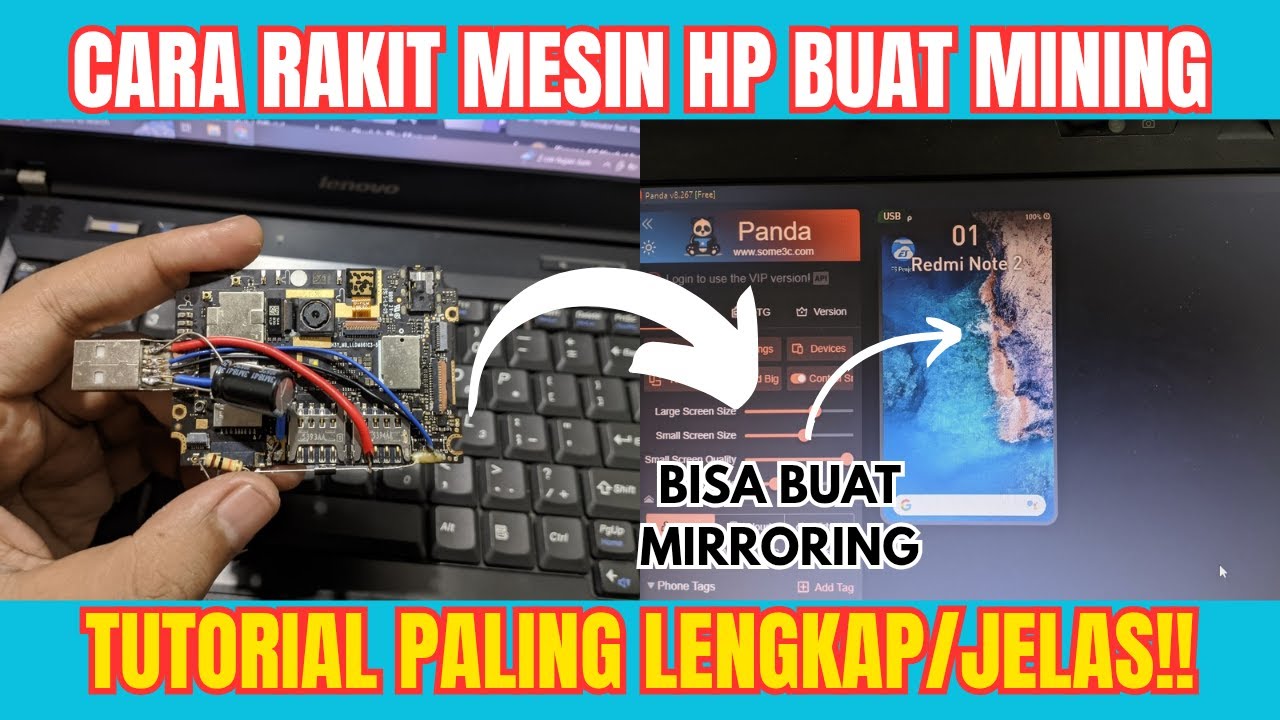 CARA RAKIT MESIN HP BUAT MINING COIN / MIRRORING | PART 1