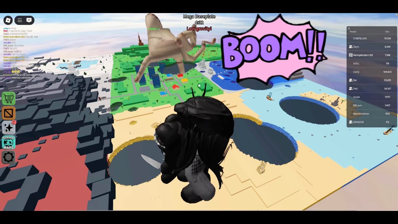 ROBLOX eat the world ZAYN vs DMC CHEPELION see how he RUN LIKE A RAT 🐀