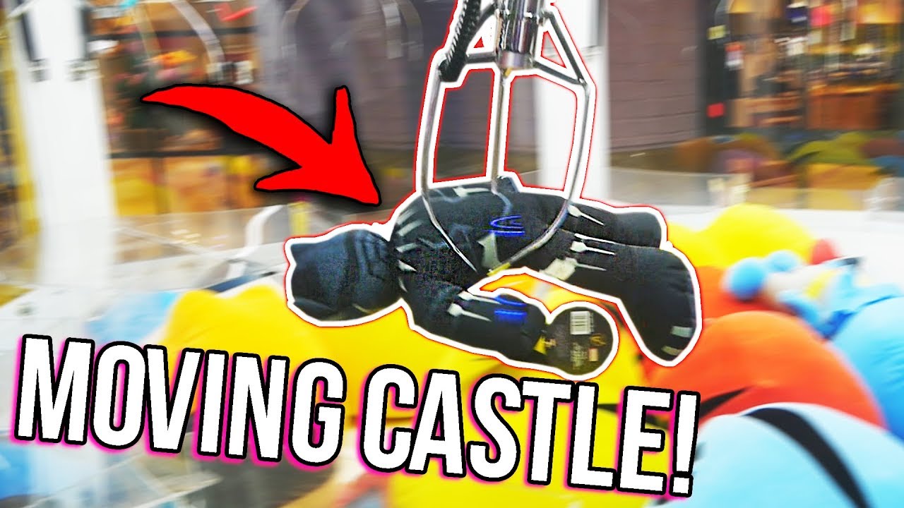 WON FROM A MOVING CASTLE CLAW MACHINE... Impossible Win!