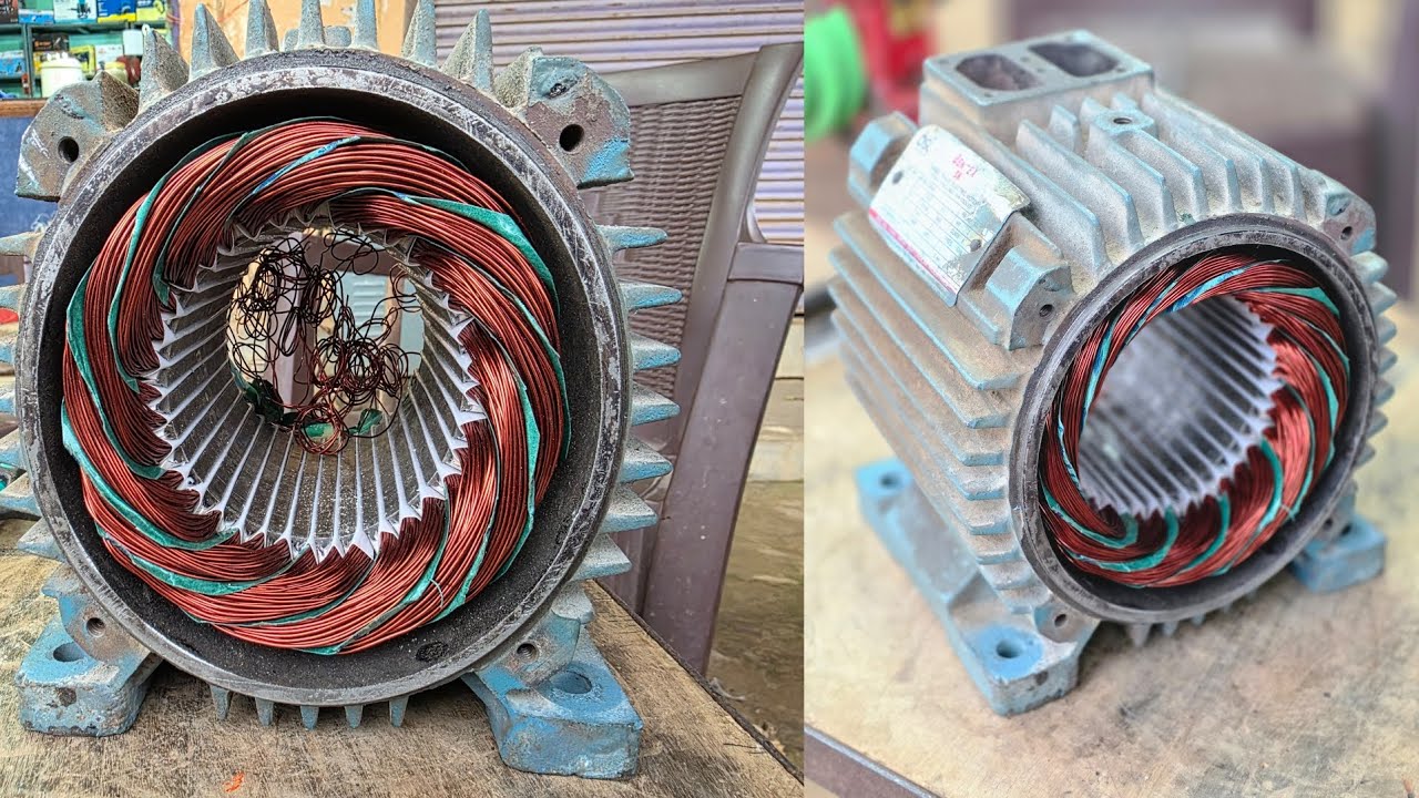 Bentex SK  2.H.P  3 phas 1450 rpm Motor Winding with Connection 