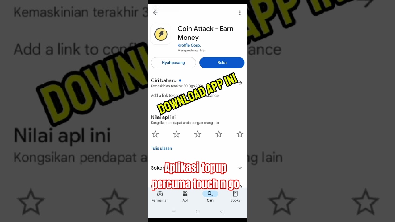 Cara buat duit online tanpa modal - Coin Attack App #shorts #short #shortvideo #buatduit