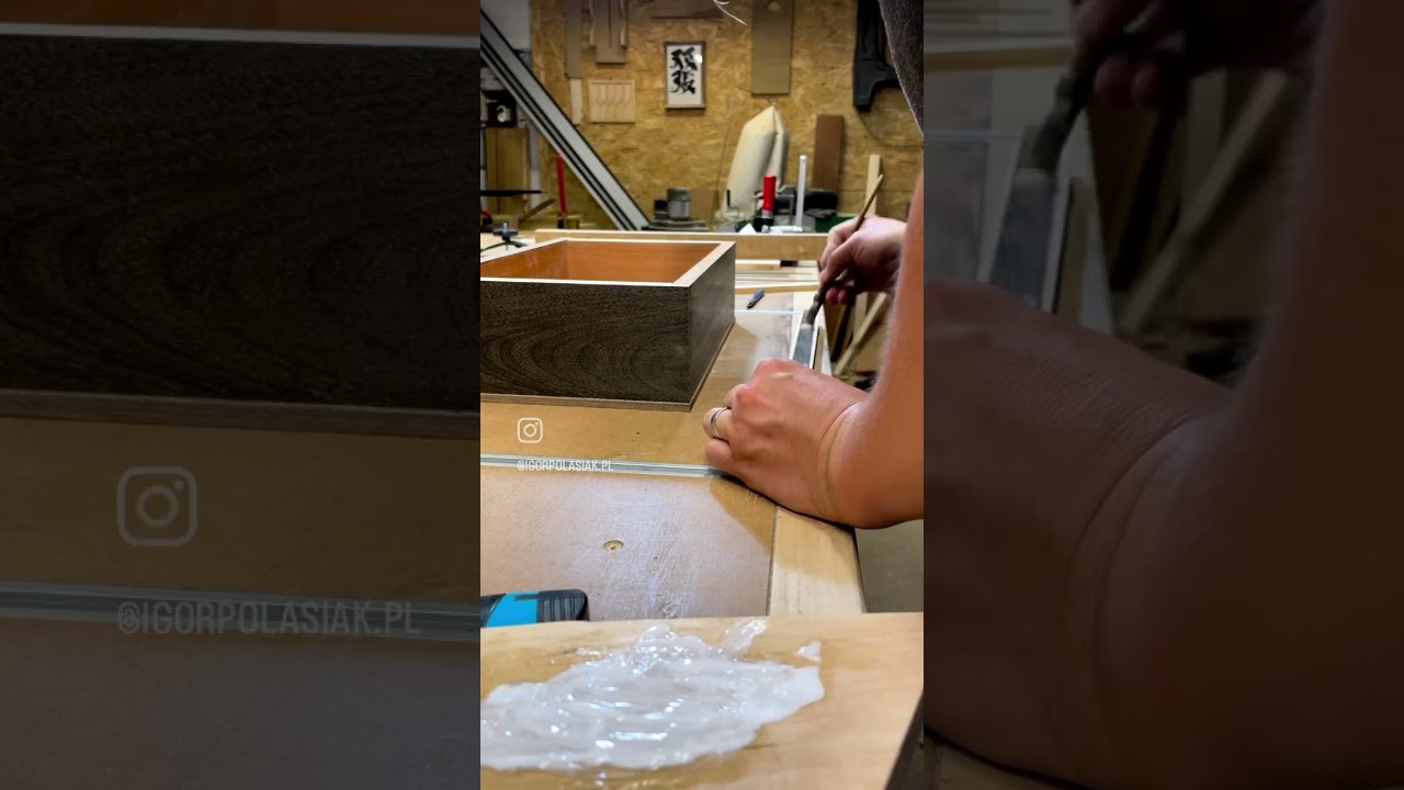 Edge veneering of the humidor box