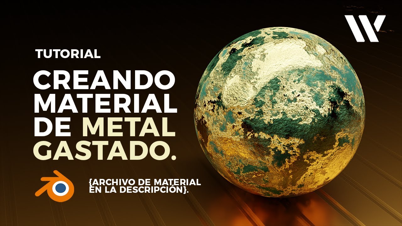 TUTORIAL - CREANDO material de METAL GASTADO - BLENDER 3.6 - ESPAÑOL