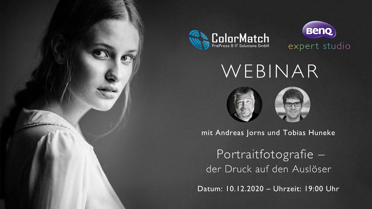 BenQ Webinar: Portraitfotografie mit Andreas Jorns und Tobias Huneke