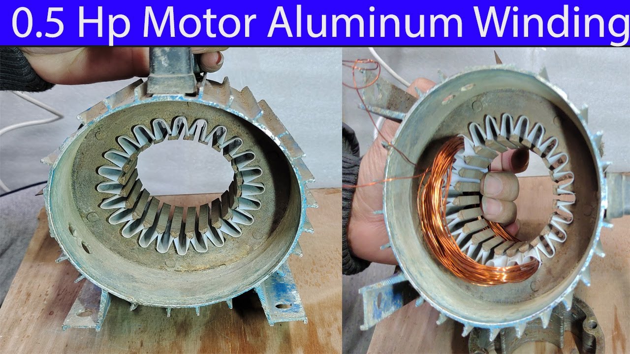 0.5 hp  Motor Aluminum Winding Data | Water Pump Motor Aluminum Winding | Tulu Pump Motor Winding