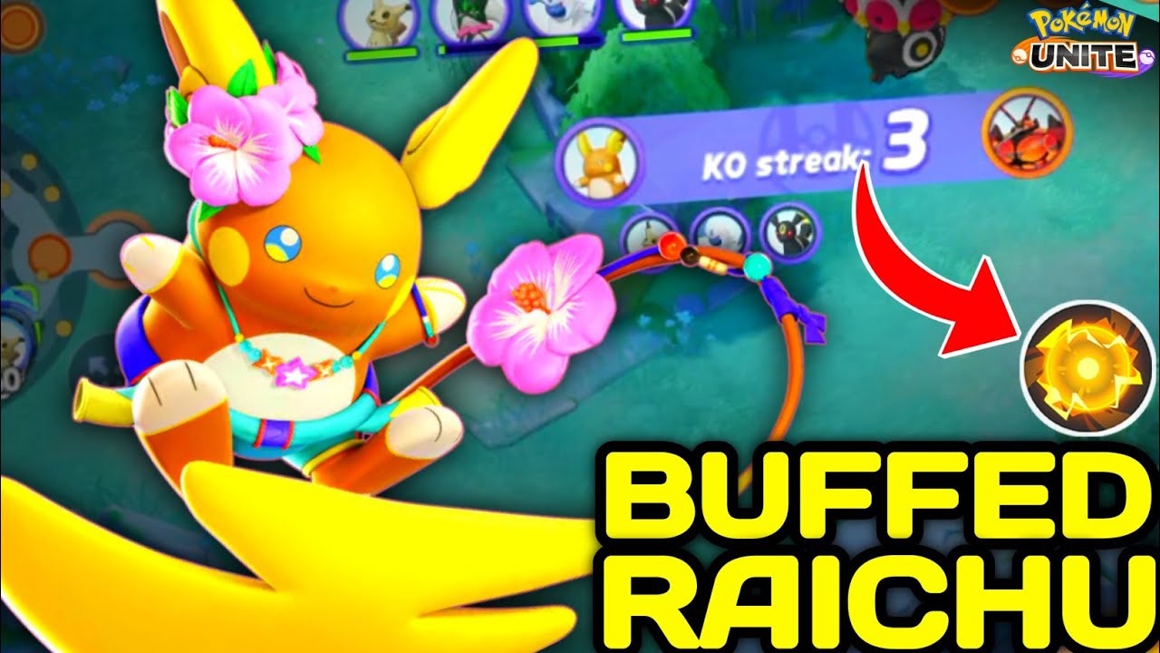 Buffed Electro Ball Raichu Insanely Blasting with Thunder ⚡ Pokémon Unite