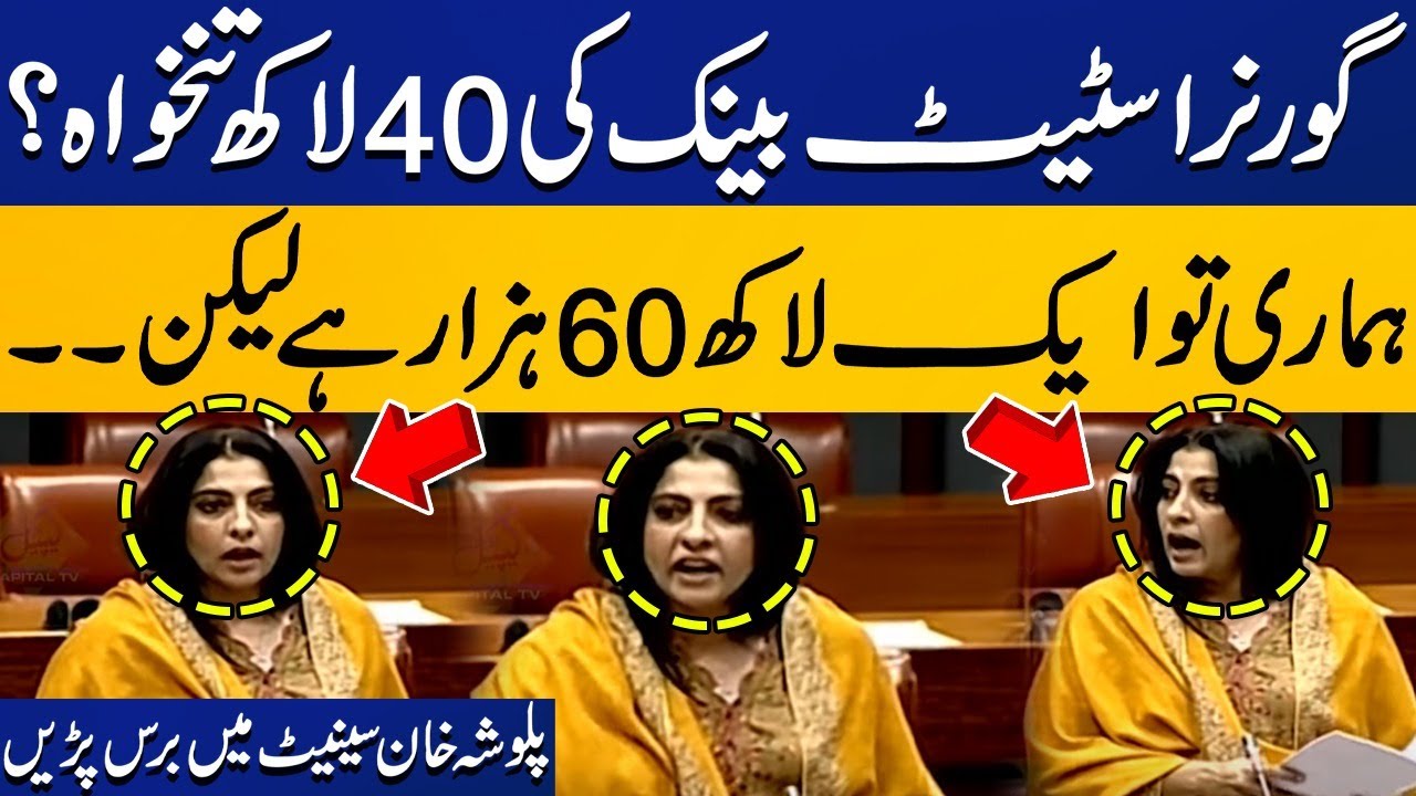 40 Lakhs Per Month Salary of Governor of State Bank? Senator Palwasha Khan Lashes Out During Speech