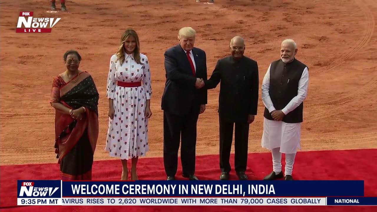 RED CARPET FOR TRUMP: India gives HUGE welcome ceremony for Trump
