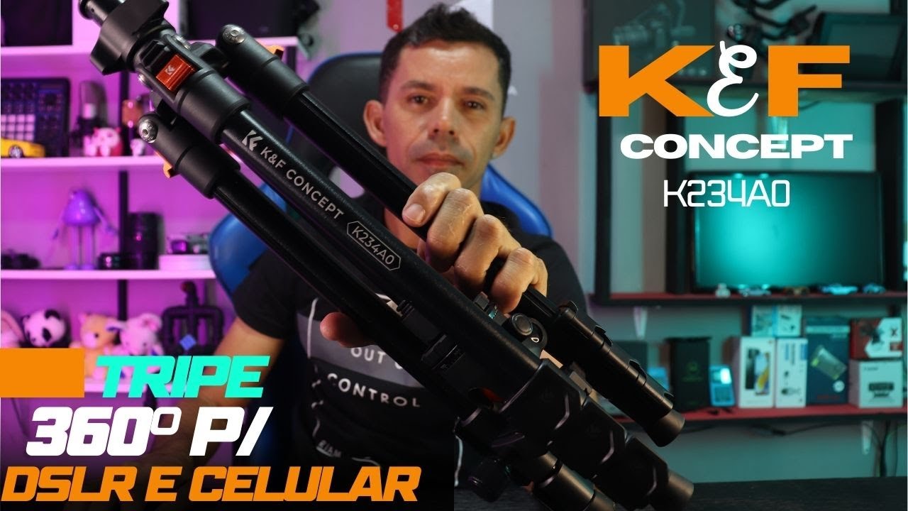 TRIPE K&F CONCEPT K234A0 SIMPLISMENTE O MELHOR  😍😍  P/ CAMERAS DSLR E CELULAR
