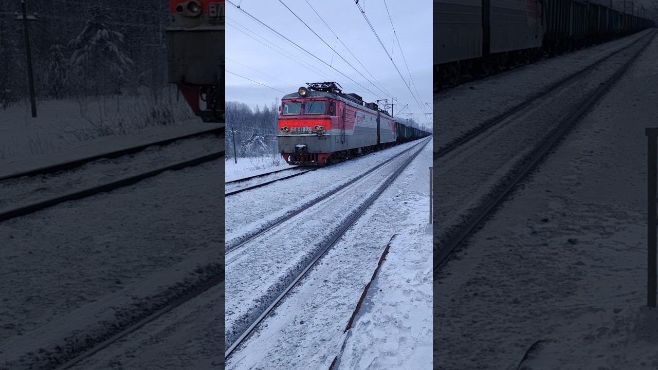 ВЛ10у - 874 с приветливой бригадой проследует о.п. Новогромово. 