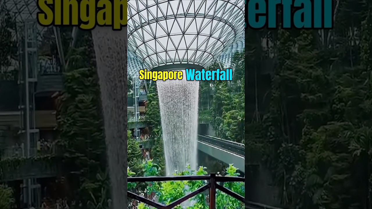 How to see Singapore&rsquo;s Jewel waterfall free ? #jewelwaterfall #singaporeairport #visafreesingapore
