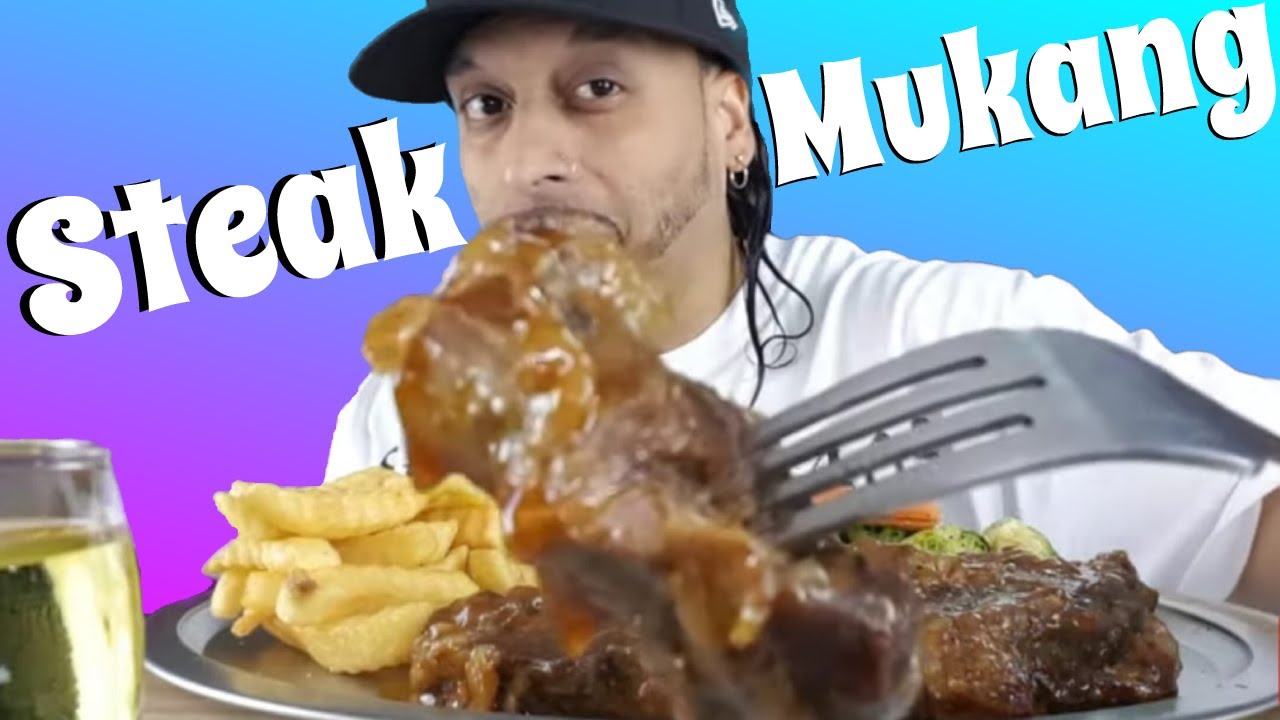Steak and Fries Mukbang with Vegetables