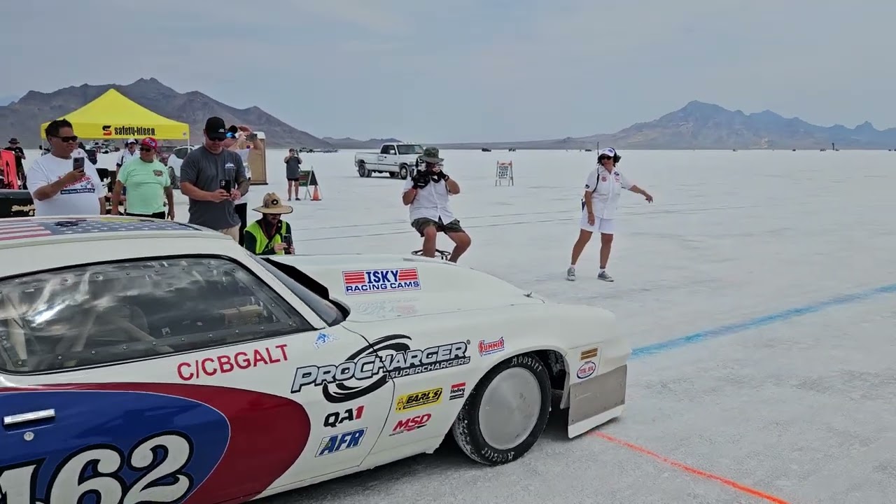 Alex Taylor First Run 2024 Bonneville Speedweek in the Hot Rod Camaro