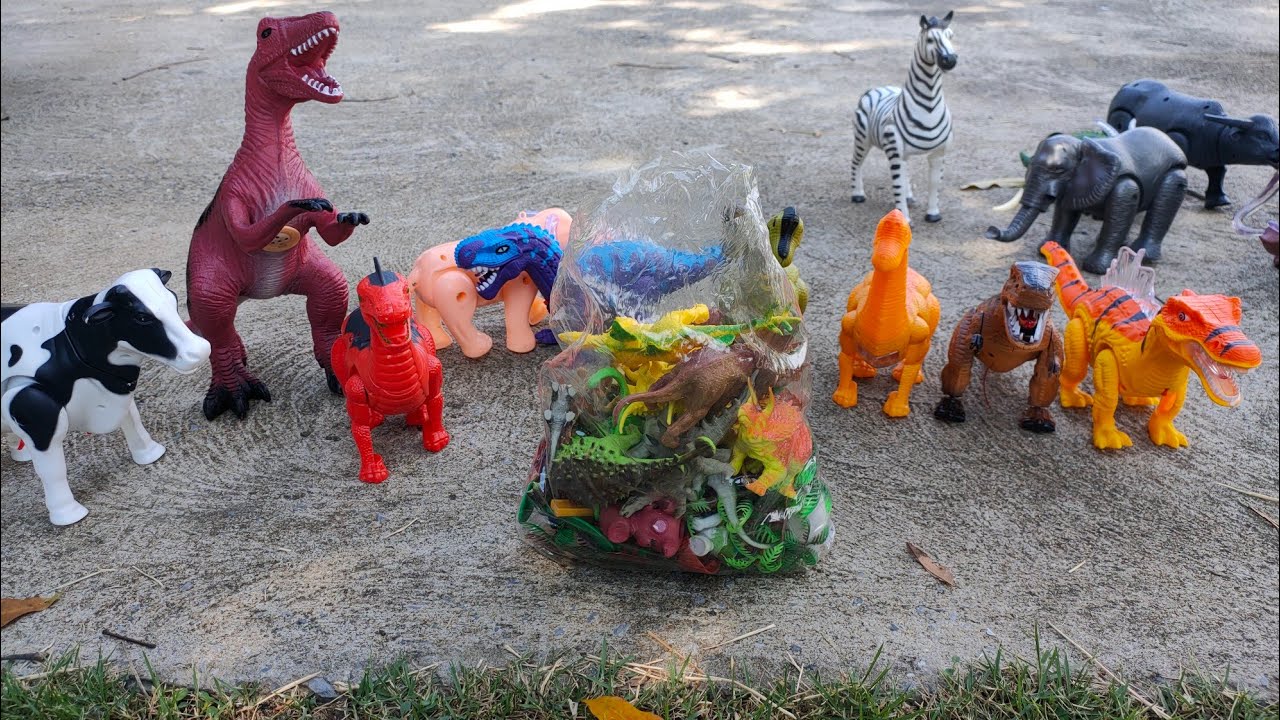 ของเล่นไดโนเสาร์ตัวเล็กรีวิว กับไดโนเสาร์ตัวใหญ่ Small Dinosaur Toys Reviews With a big dinosaur
