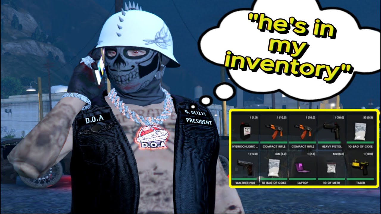 кража инвентаря у игроков Salty GTA RP
