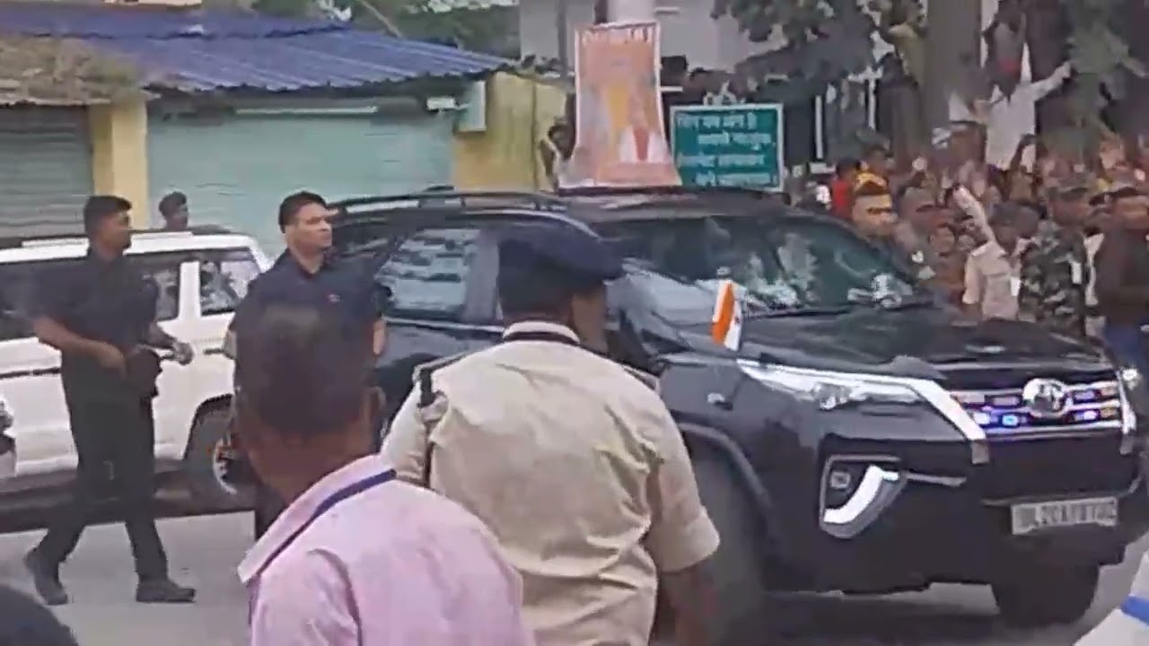 प्रधानमंत्री मोदी का काफिला हजारीबाग में