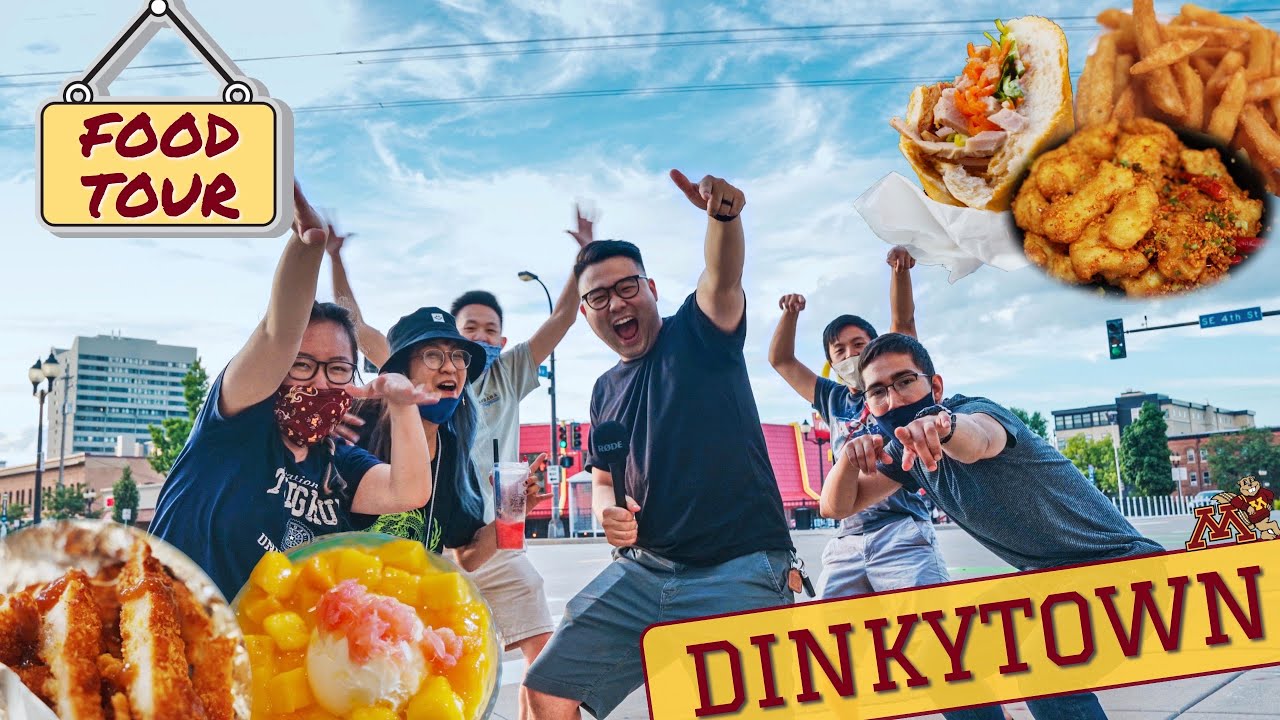BEST COLLEGE FOOD TOUR University of Minnesota @Dinkytown | AMP Collab | NEW RESTAURANT KOREAN BOWL