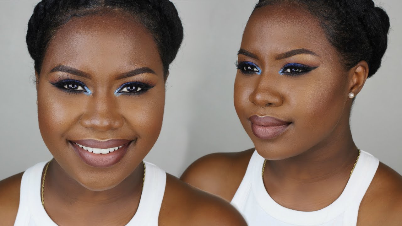 Summer Nights | Blue Smokey + Nude Lips | Stella Boateng