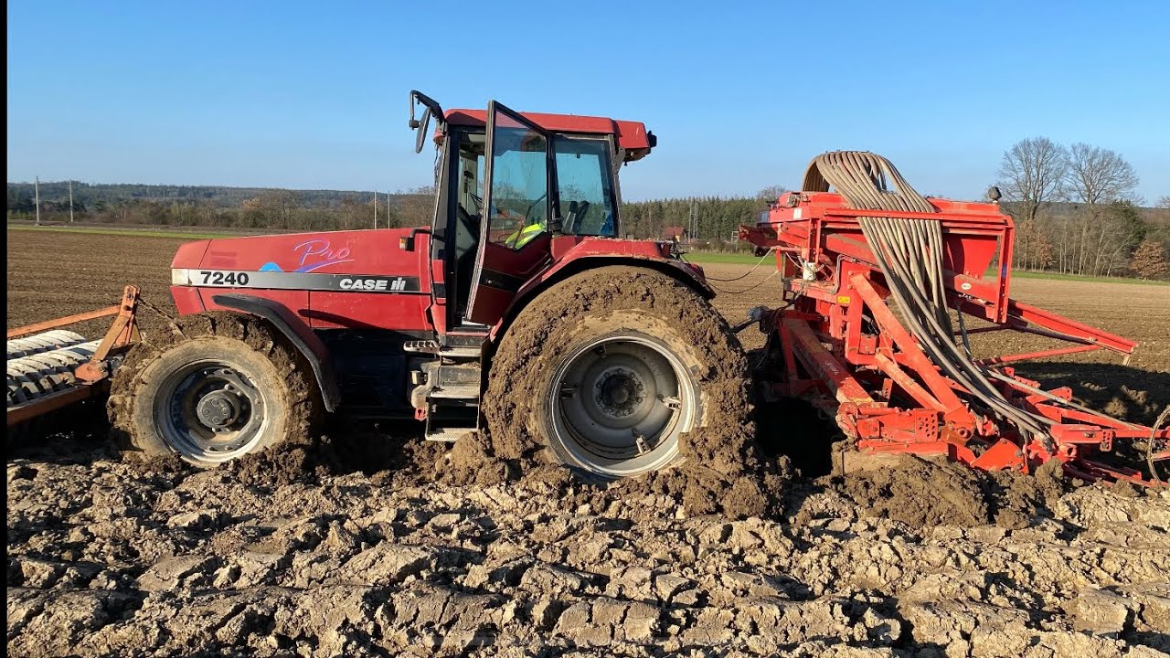 Setí hrachu 2024 | Case Magnum 7240 Pro + Kuhn Venta AL402