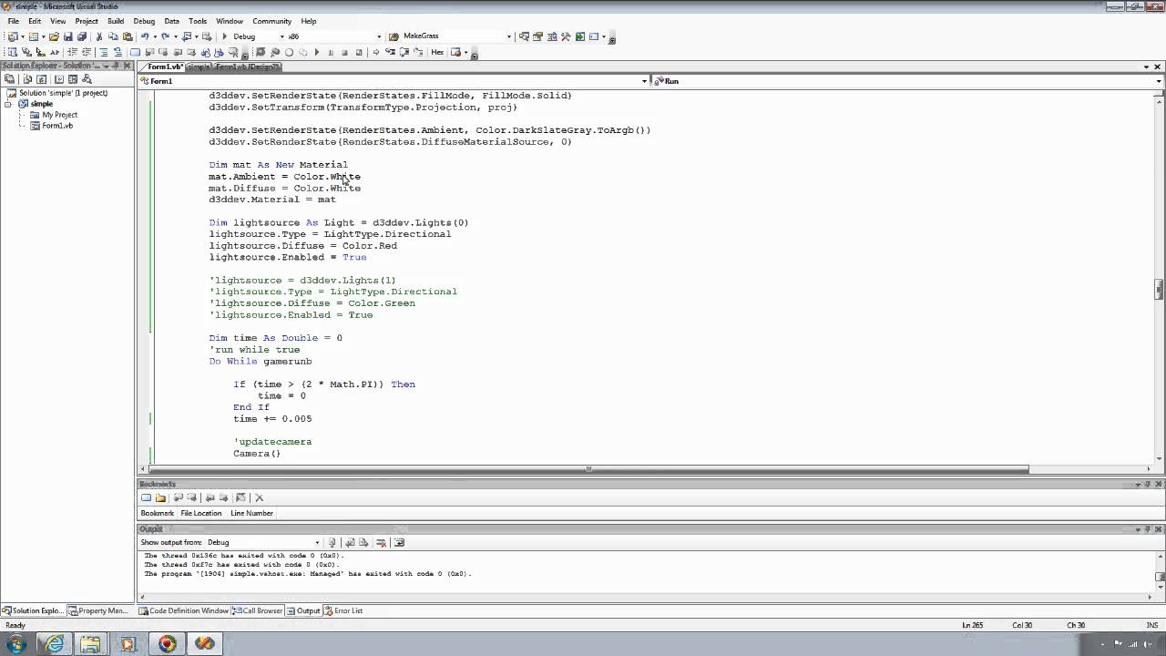 Using Managed DirectX with VB.net Tutorial 7 - Lighting and Textures