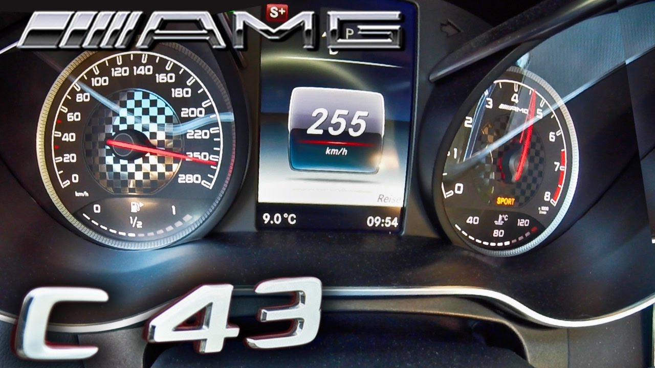 Mercedes AMG C43 ACCELERATION & TOP SPEED 0-255 km/h by AutoTopNL