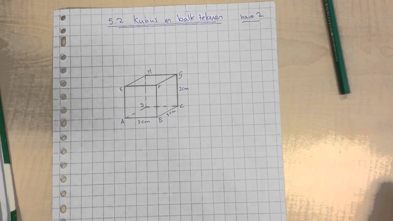 Kubus en balk tekenen