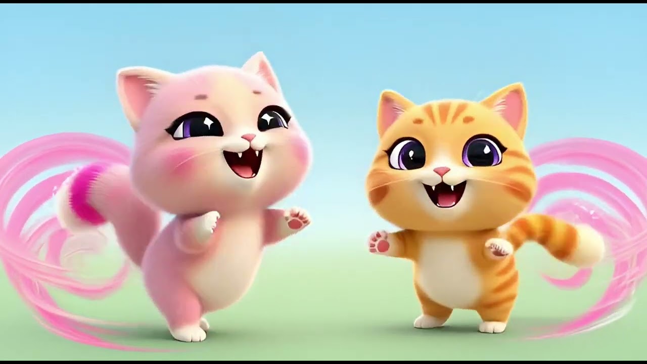 Meow Meow Wiggle 🐱🎶 | Fun Cat Dance Song for Kids | Cute 3D Animation