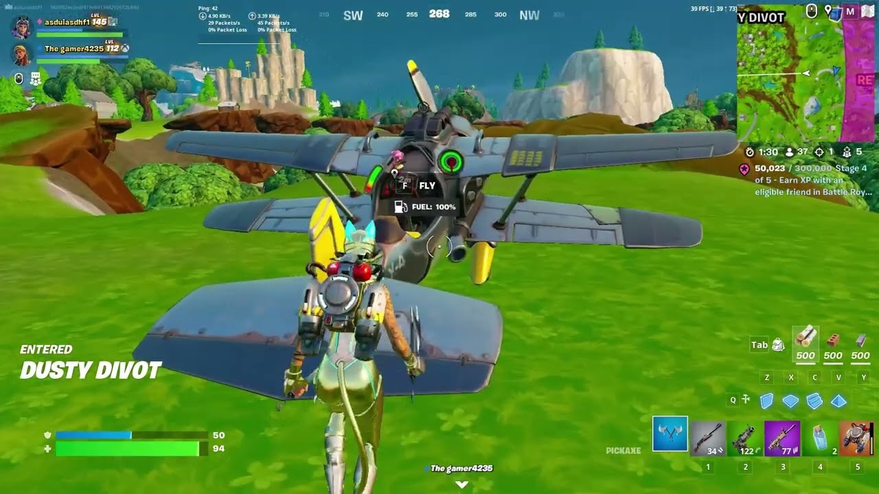 playing fortnite with my friend