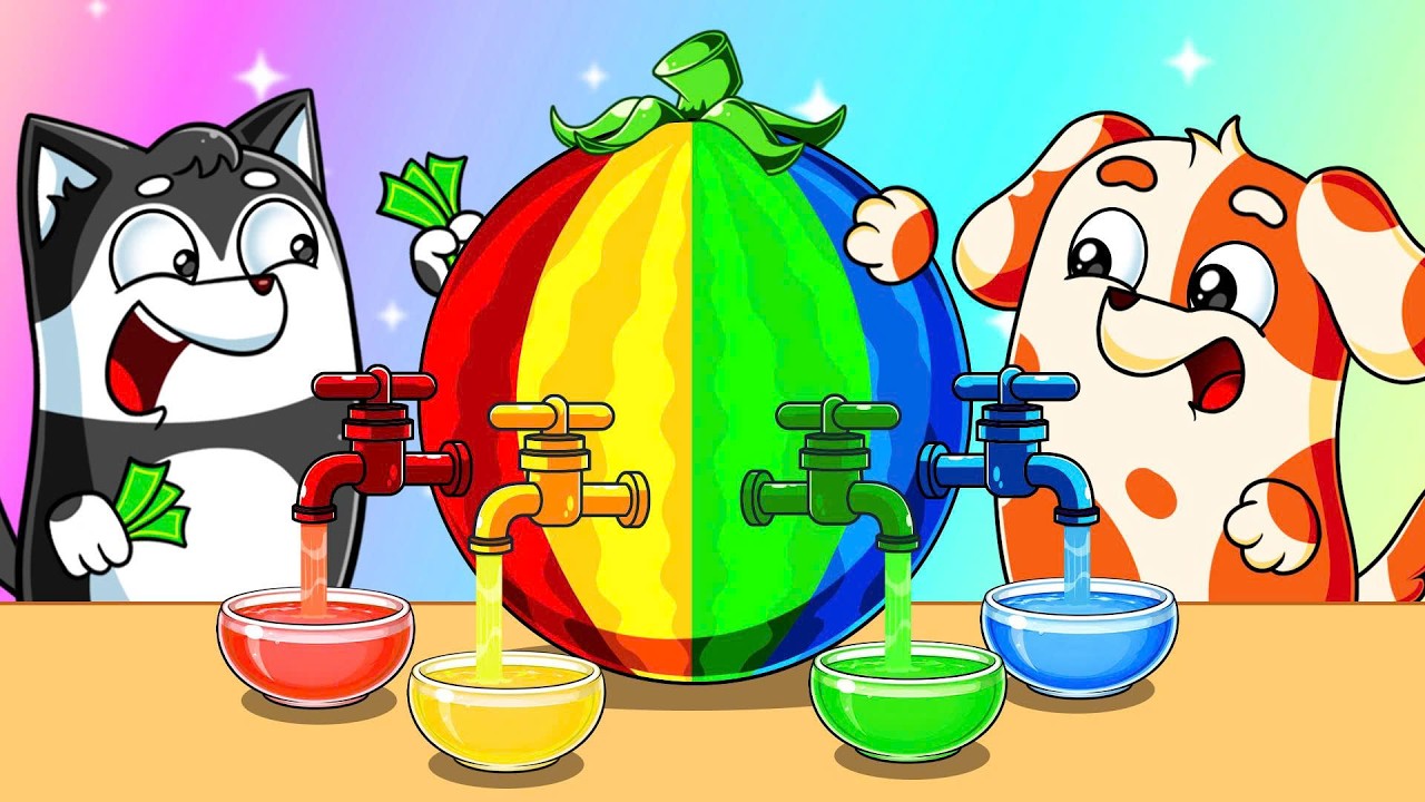Rainbow Watermelon 🌈 What Is The Biggest? 🎬 Cartoon for Kids | Hoo Doo Super Pup