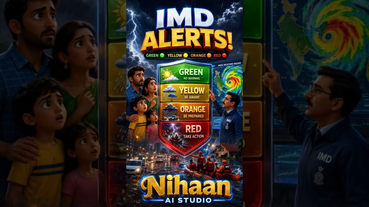 IMD Rain Alert Explained 🌧️ | Green🟢 Yellow 🟡 Orange 🟠 Red 🔴 Alerts in Telugu | Monsoon Safety Tips