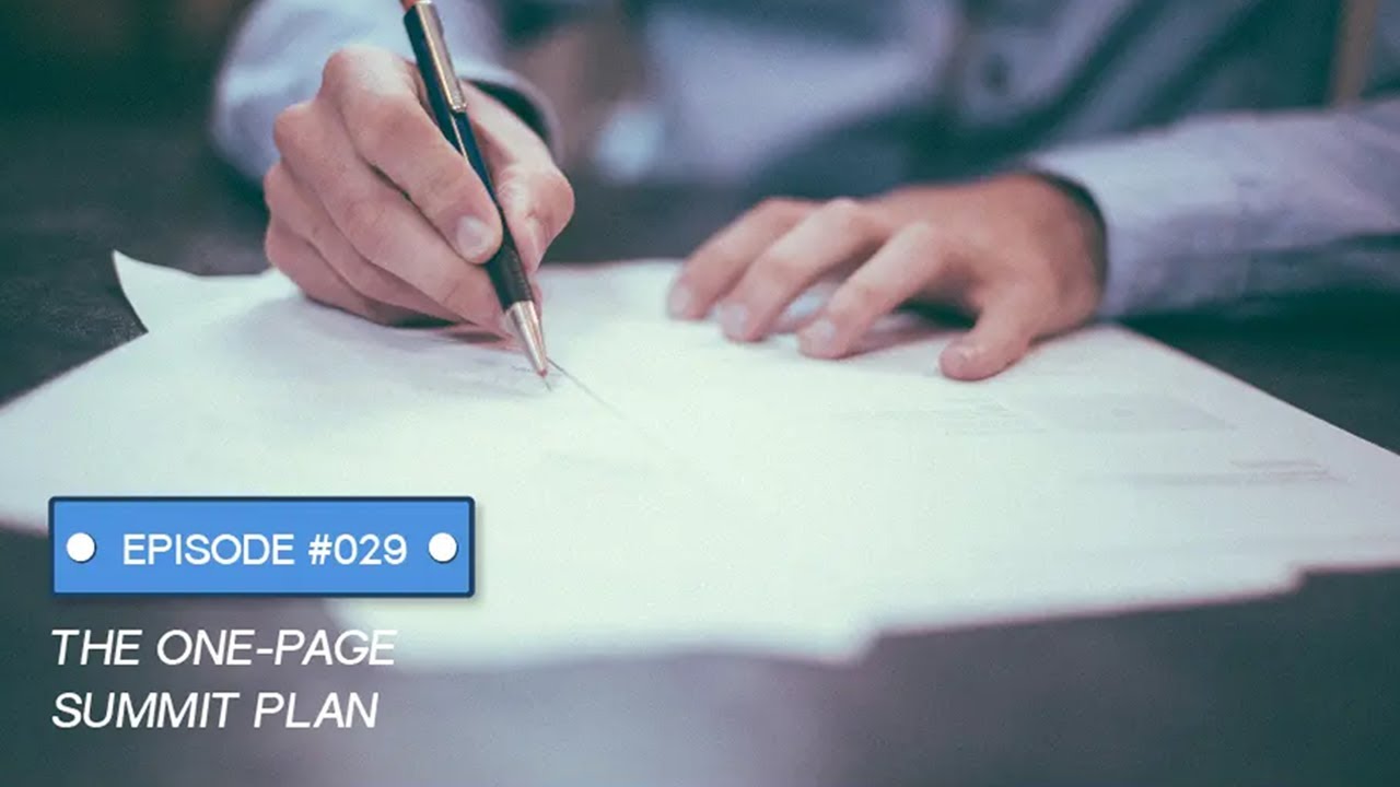 The One Page Virtual Summit Plan
