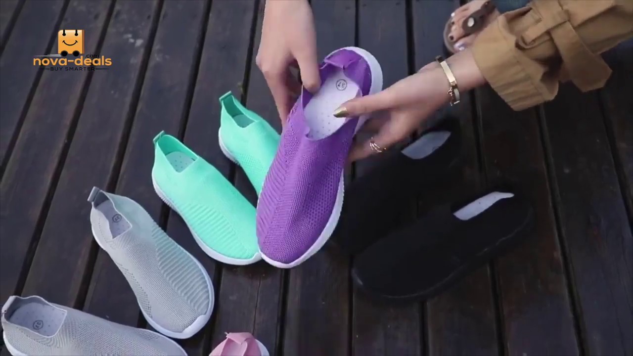 Knit Sneakers - Breathable Sneakers - Women's Sneakers