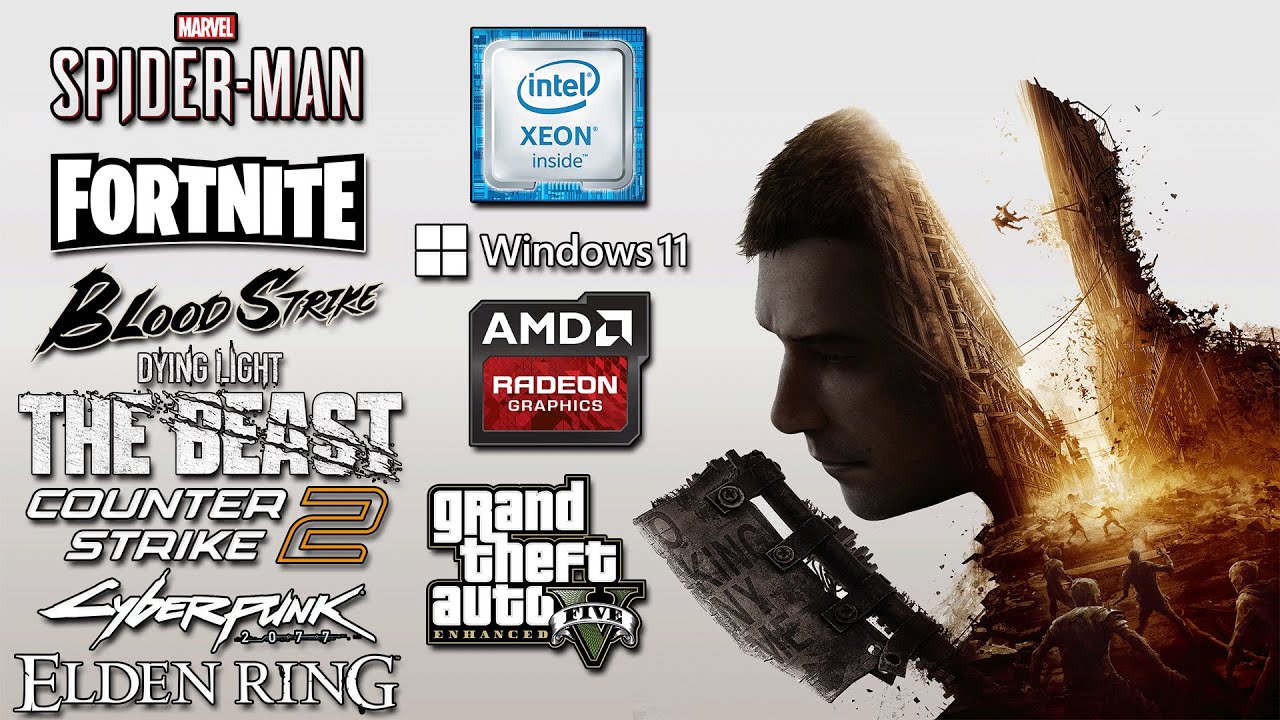 Xeon E5 2667 V4 + RX 580 2048SP rodando 8 jogos no Windows 11