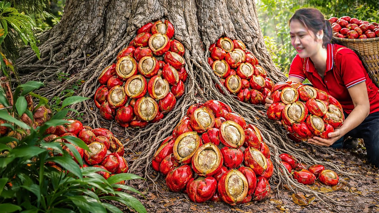 Harvesting Rare Red Betel Nuts, Make Spicy Betel Nut Candy | Sells Out at Village Market