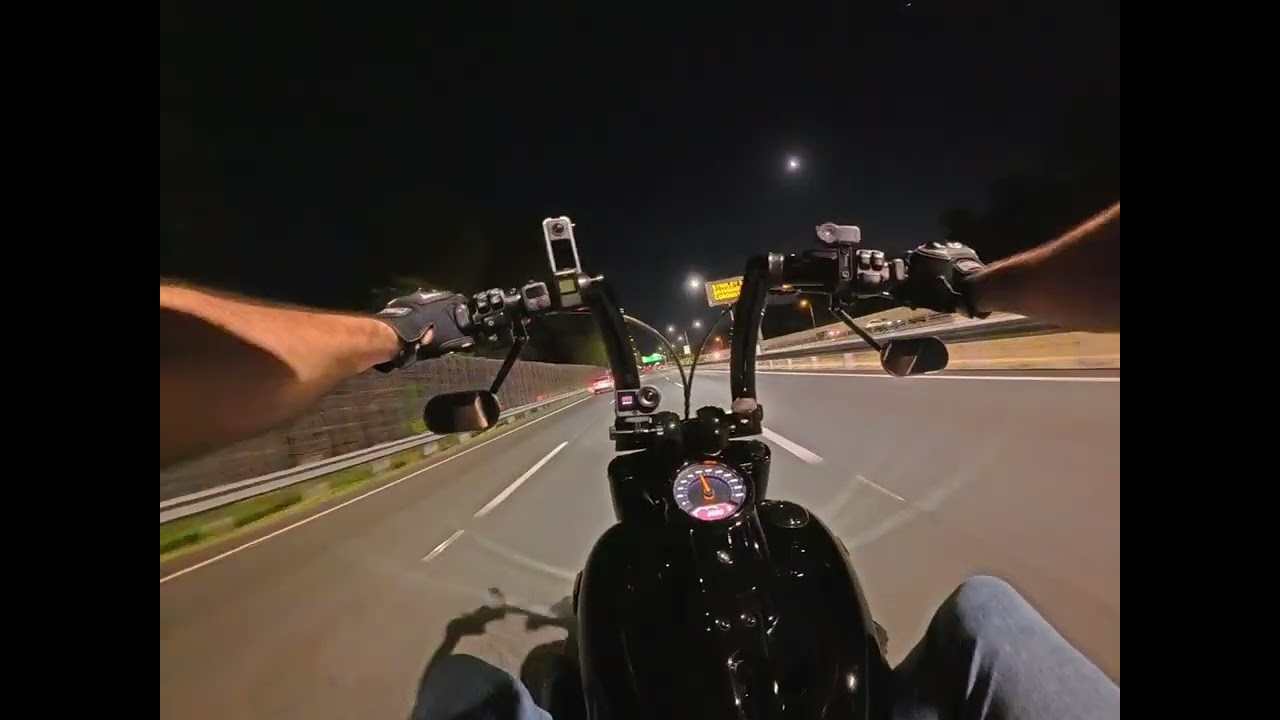 Insta360 ace pro 2 + ultra wide lens chest mount #harleydavidson #insta360 #brisbanenight 