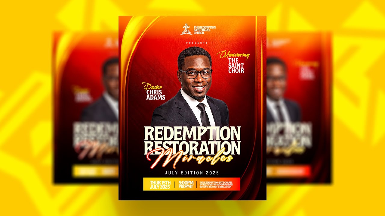 How To Make Professional Redemption And Restoration Miracle Poster For All Social Media Design