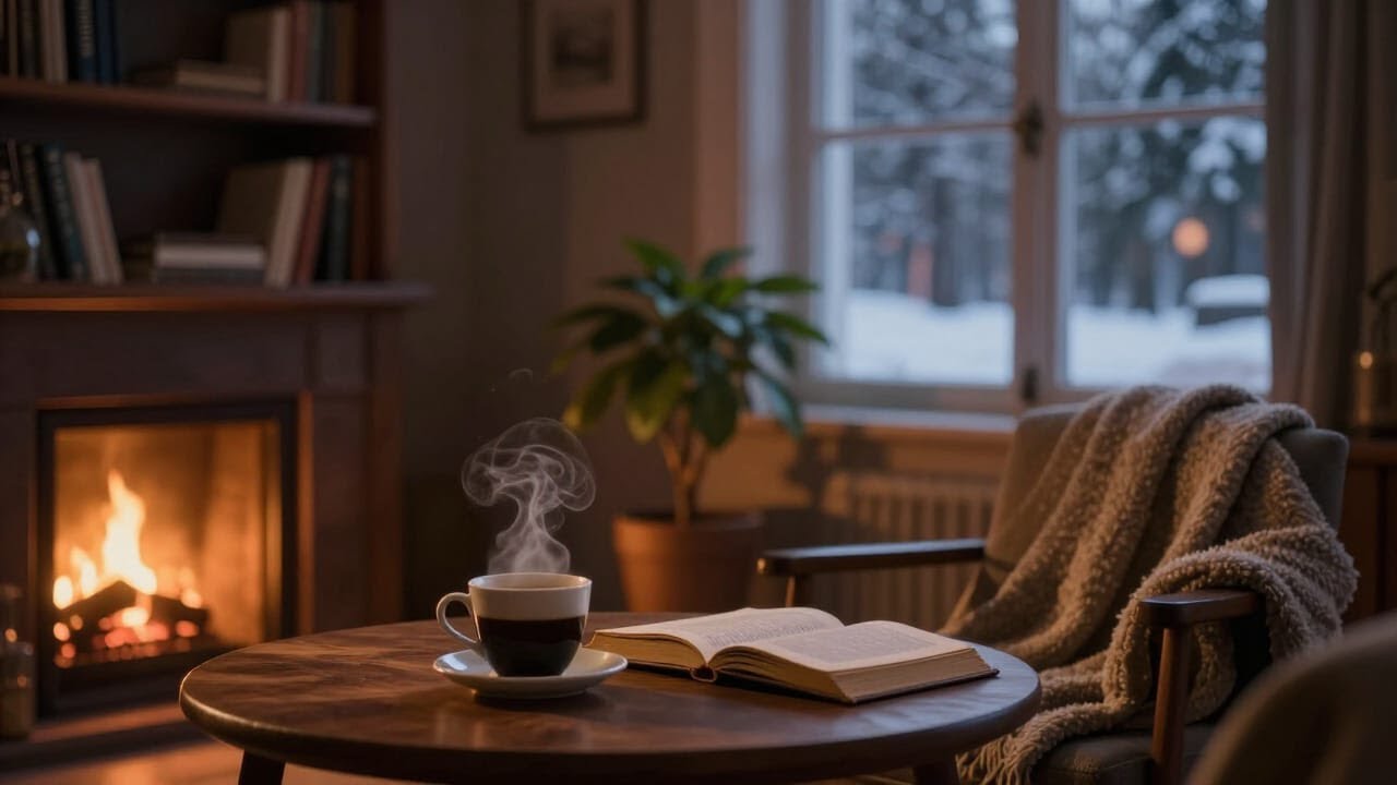 Cozy Fireplace Jazz for Reading & Relaxing ☕❄️ | Winter Cozy Jazz Mix