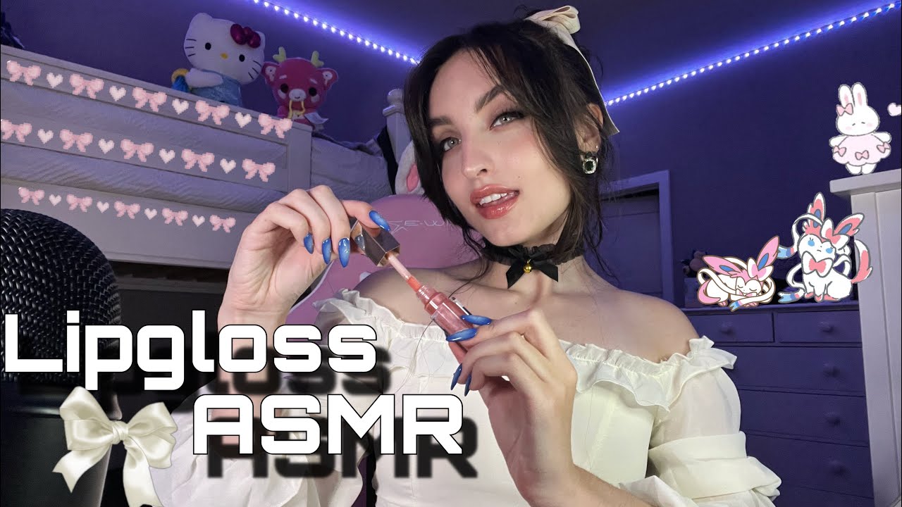 Lipgloss Application ASMR | Lipgloss Pumping, Upclose Mouth Sounds, INTENSE Tingles Guaranteed