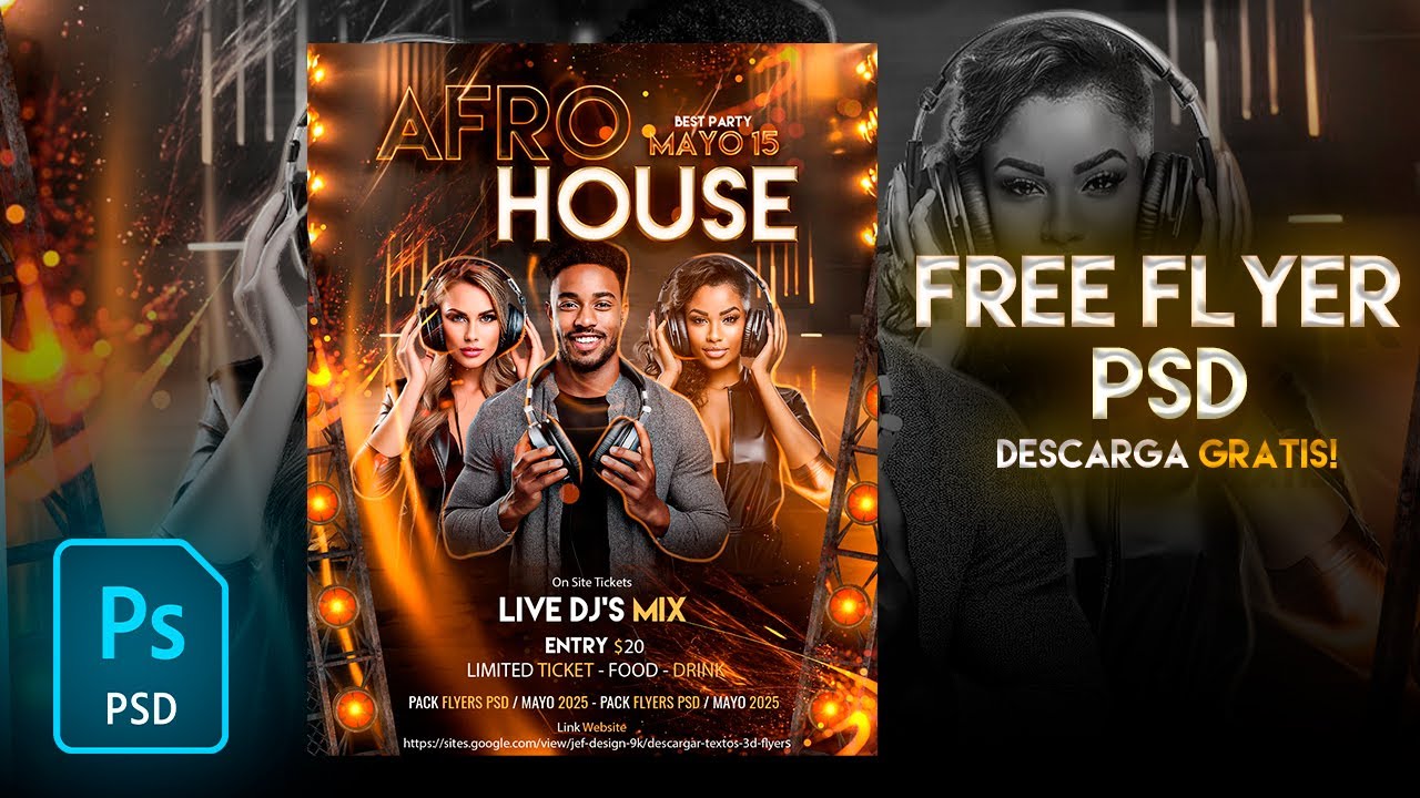 DESCARGAR FLYERS GRATIS PSD PARA FIESTAS y EVENTOS 💥 FREE FLYER PSD 2025 | Flyer Party Eventos 🔥