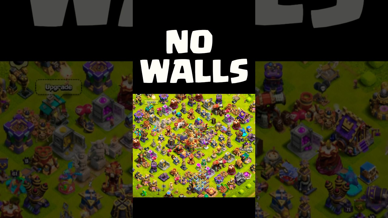 Crazy Wall Glitch in Clash of Clans